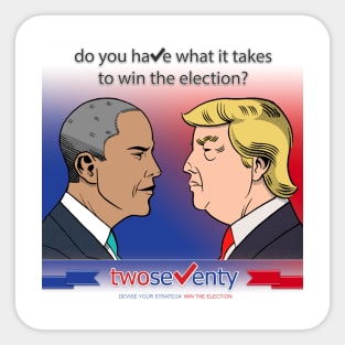 Barack Obama vs. Donald Trump Sticker